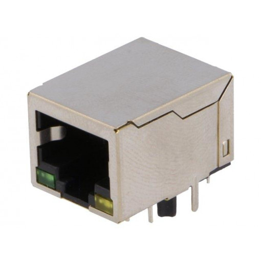 LMJ30288115CNL; Socket; RJ45; PIN: 8; shielded,with LED; Layout: 8p8c; THT; AMPHENOL