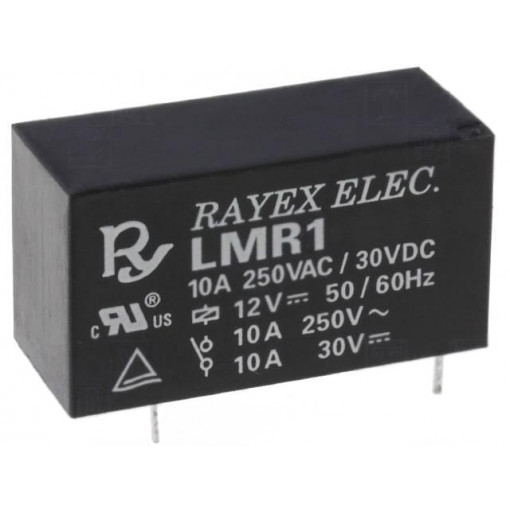 LMR1-9D; Relay: electromagnetic; SPDT; Ucoil: 9VDC; 12A/250VAC; 12A/30VDC; Recoy/RAYEX ELECTRONICS