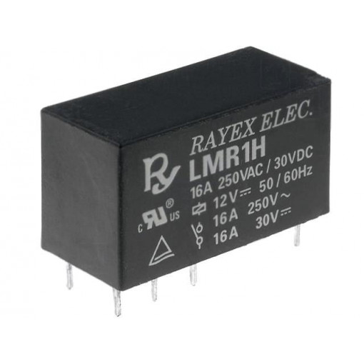 LMR1HA-5D; Relay: electromagnetic; SPST-NO; Ucoil: 5VDC; 16A/250VAC; 16A; Recoy/RAYEX ELECTRONICS