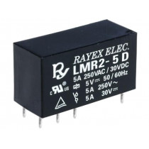 LMR2-5D; Relay: electromagnetic; DPDT; Ucoil: 5VDC; 5A/250VAC; 5A/30VDC; Recoy/RAYEX ELECTRONICS