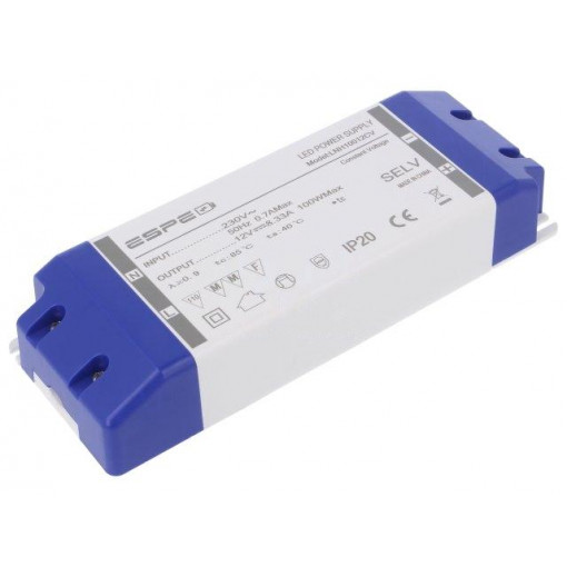 LNH10012CV; Power supply: switched-mode; LED; 100W; 12VDC; 8.33A; 220÷240VAC; ESPE