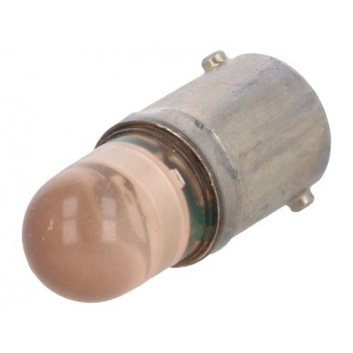 LO-BA9S-230AC; LED lamp; orange; BA9S; 230VAC; POLAM-ELTA