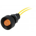 LO-D10-230AC; Indicator: LED; recessed; 230VAC; Cutout: Ø13mm; IP40; 300mm leads; POLAM-ELTA