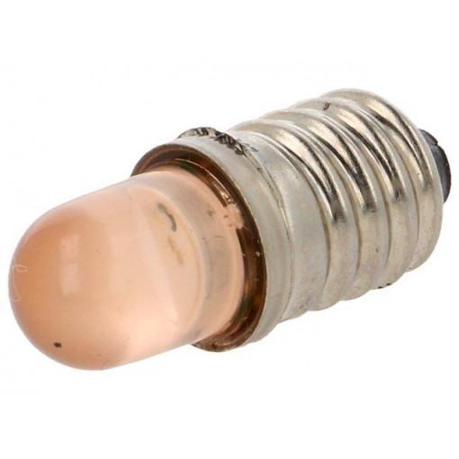 LO-E10-230AC; LED lamp; orange; E10; 230VAC; 150÷170mcd; POLAM-ELTA