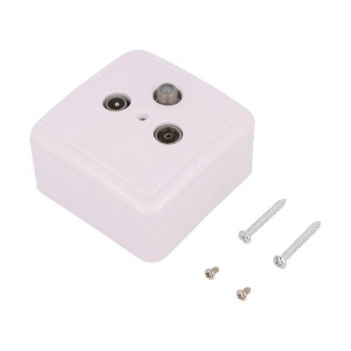 CA1003; Plug/socket; coaxial 9.5mm (IEC 169-2); surface-mounted; white; LOGILINK CA1003; Plug/socket; coaxial 9.5mm (IEC 169-2); surface-mounted; white; LOGILINK
