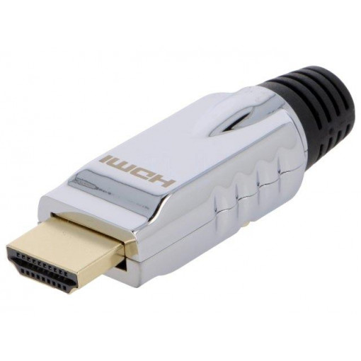 CHP001; Connector: HDMI; plug; male; gold-plated; for cable; straight; LOGILINK