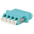 FA04LC3; Connector: fiber optic; socket,coupler; quad multi mode; female; LOGILINK