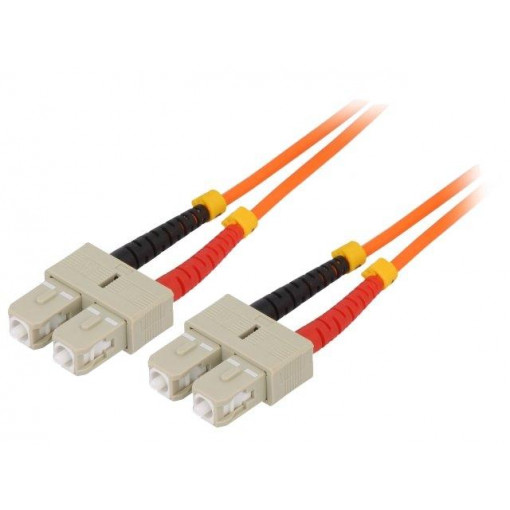 FP2SC01; Connector: fiber optic; patchcord; multi mode duplex (MM); male; LOGILINK