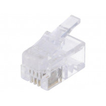 MP0017; Plug; RJ10; PIN: 4; unshielded; gold-plated; Layout: 4p4c; crimped; LOGILINK MP0017; Plug; RJ10; PIN: 4; unshielded; gold-plated; Layout: 4p4c; crimped; LOGILINK