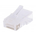 MP0020; Plug; RJ45; PIN: 8; unshielded; gold-plated; Layout: 8p4c; crimped; LOGILINK