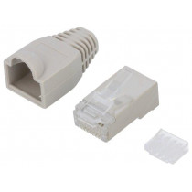 MP0021; Plug; RJ45; PIN: 8; Cat: 6; shielded,with protection; Layout: 8p8c; LOGILINK