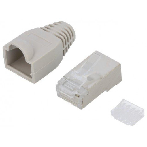 MP0021; Plug; RJ45; PIN: 8; Cat: 6; shielded,with protection; Layout: 8p8c; LOGILINK