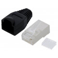 MP0022; Plug; RJ45; PIN: 8; Cat: 6; shielded,with protection; Layout: 8p8c; LOGILINK