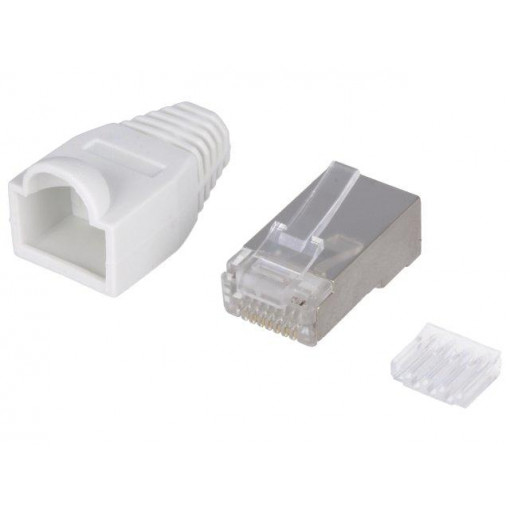 MP0022W; Plug; RJ45; PIN: 8; Cat: 6; shielded,with protection; Layout: 8p8c; LOGILINK MP0022W; Plug; RJ45; PIN: 8; Cat: 6; shielded,with protection; Layout: 8p8c; LOGILINK