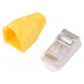 MP0022Y; Plug; RJ45; PIN: 8; Cat: 6; shielded,with protection; Layout: 8p8c; LOGILINK