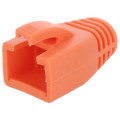 MP0035O; RJ45 plug boot; 8mm; Colour: orange; LOGILINK