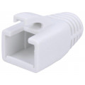 MP0035W; RJ45 plug boot; 8mm; Colour: white; LOGILINK
