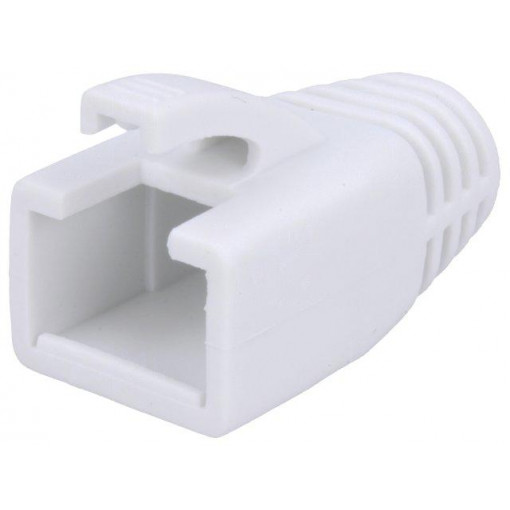 MP0035W; RJ45 plug boot; 8mm; Colour: white; LOGILINK