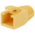 MP0035Y; RJ45 plug boot; 8mm; Colour: yellow; LOGILINK