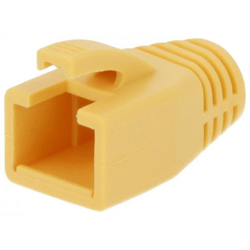 MP0035Y; RJ45 plug boot; 8mm; Colour: yellow; LOGILINK