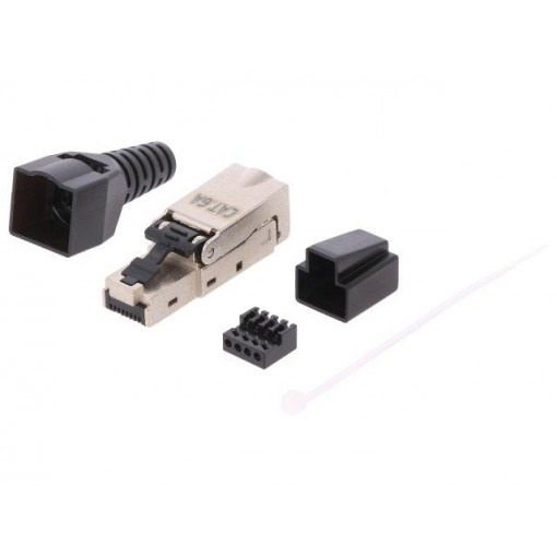 MP0044; Plug; RJ45; PIN: 8; Cat: 6a; shielded; Layout: 8p8c; RJ45 plug; male; LOGILINK