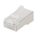MP0070; Plug; RJ45; Cat: 6a; shielded; gold-plated; Layout: 8p8c; for cable; LOGILINK