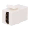 NK0014; Coupler; socket; female x2; HDMI socket x2; Keystone; gold-plated; LOGILINK