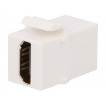 NK0014; Coupler; socket; female x2; HDMI socket x2; Keystone; gold-plated; LOGILINK