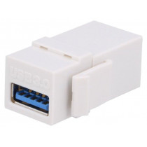 NK0015; Socket; coupler; female x2; USB A socket x2; straight; Keystone; LOGILINK
