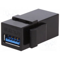 NK0015B; Socket; coupler; female x2; USB A socket x2; straight; Keystone; LOGILINK NK0015B; Socket; coupler; female x2; USB A socket x2; straight; Keystone; LOGILINK