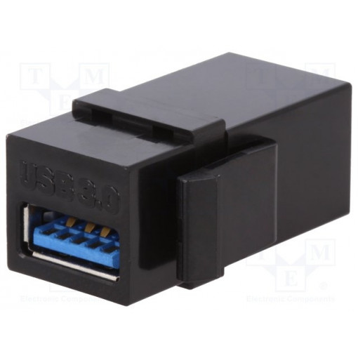 NK0015B; Socket; coupler; female x2; USB A socket x2; straight; Keystone; LOGILINK NK0015B; Socket; coupler; female x2; USB A socket x2; straight; Keystone; LOGILINK