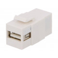 NK0017; Socket; adapter; female x2; USB A socket,USB B socket; straight; LOGILINK