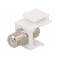 NK0018; Coupler; socket; F socket x2; female x2; Keystone; straight; 75Ω; LOGILINK