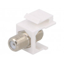 NK0018; Coupler; socket; F socket x2; female x2; Keystone; straight; 75Ω; LOGILINK NK0018; Coupler; socket; F socket x2; female x2; Keystone; straight; 75Ω; LOGILINK