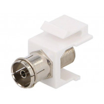 NK0020; Adapter; socket; F socket,coaxial 9.5mm socket; female x2; white; LOGILINK NK0020; Adapter; socket; F socket,coaxial 9.5mm socket; female x2; white; LOGILINK