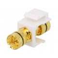 NK0028; Socket; coupler; female x2; Keystone; gold-plated; straight; LOGILINK