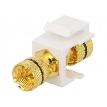 NK0028; Socket; coupler; female x2; Keystone; gold-plated; straight; LOGILINK