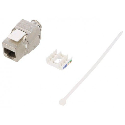 NK4003; Socket; RJ45; PIN: 8; Cat: 6a; shielded,Keystone; Layout: 8p8c; IDC; LOGILINK