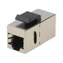 NK4011; Socket; coupler; Cat: 6; shielded,Keystone; Layout: 8p8c; straight; LOGILINK