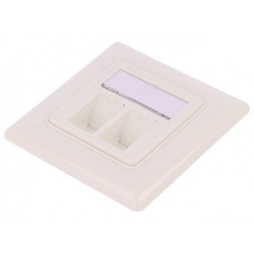 NK4020; Socket; housing; Keystone; Colour: white; female x2; LOGILINK