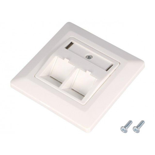 NK4021; Socket; housing; Keystone; Colour: white; female x2; LOGILINK