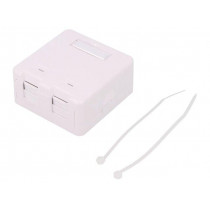 NK4032; Socket; RJ45 housing; unshielded,Keystone; Colour: white; female; LOGILINK