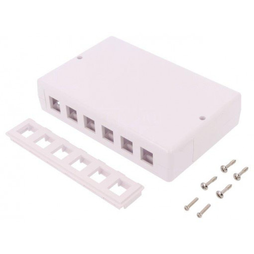 NK4033; Socket; housing; Keystone; Colour: white; surface-mounted; female; LOGILINK