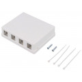 NK4034; Socket; RJ45 housing; unshielded,Keystone; Colour: white; female; LOGILINK