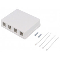 NK4034; Socket; RJ45 housing; unshielded,Keystone; Colour: white; female; LOGILINK