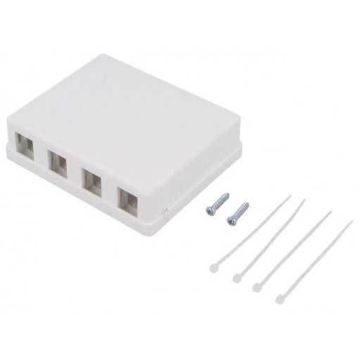 NK4034; Socket; RJ45 housing; unshielded,Keystone; Colour: white; female; LOGILINK