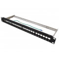 NK4042; Patch panel; Keystone; Colour: black; Number of ports: 24; LOGILINK