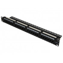 NP0004A; Patch panel; RJ45; Cat: 6; RACK; Colour: black; Number of ports: 24; LOGILINK