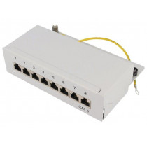 NP0016A; Patch panel; RJ45; Cat: 6; Colour: grey; IDC; Number of ports: 8; LOGILINK