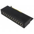 NP0017; Patch panel; RJ45; Cat: 6; Colour: black; IDC; Number of ports: 12; LOGILINK